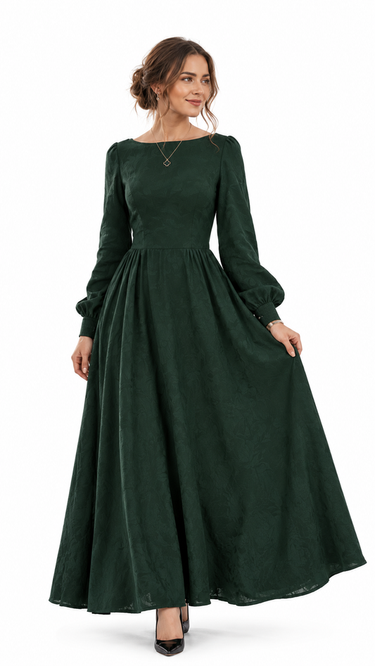 Women's Long Sleeve Linen Maxi Dress Women’s Long Sleeve Linen Maxi Dress