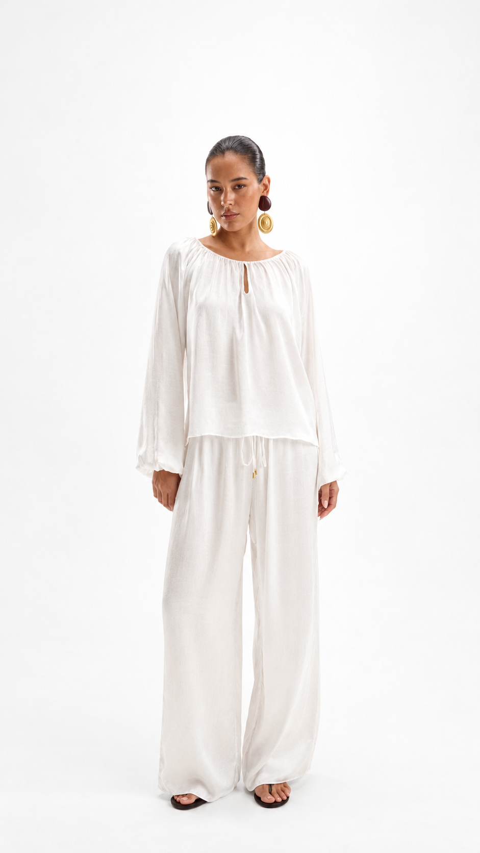 Zoe Pearl Blouse for Women, Elegant Classic Top for Everyday