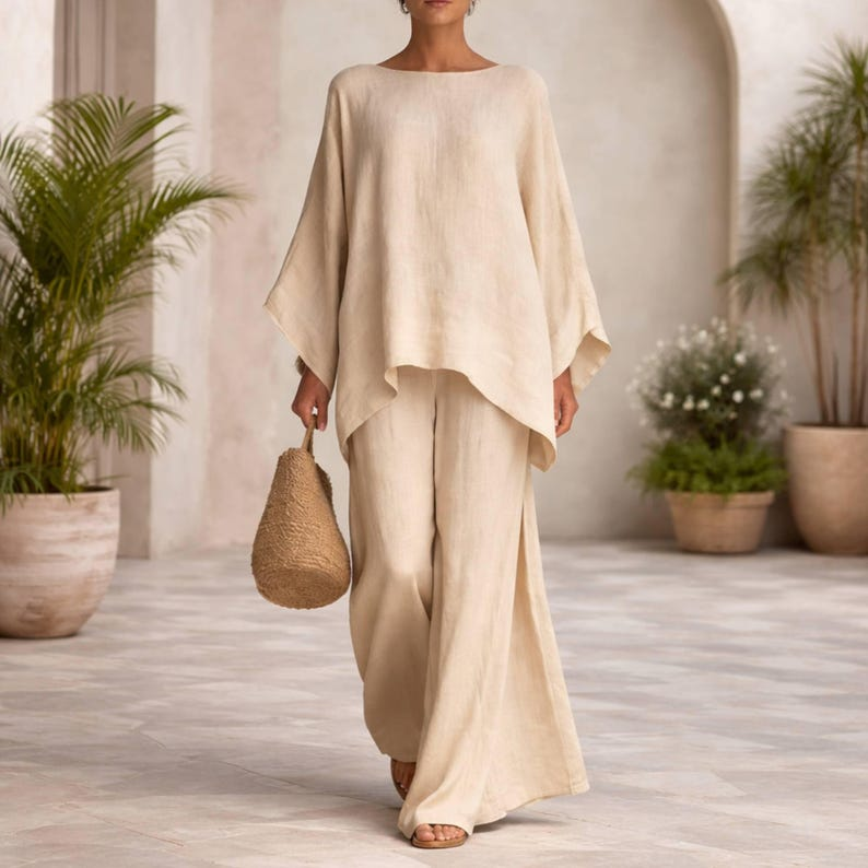 Women’s Elegant Flowy Two-Piece Set for Stylish Casual and Formal Occasions
