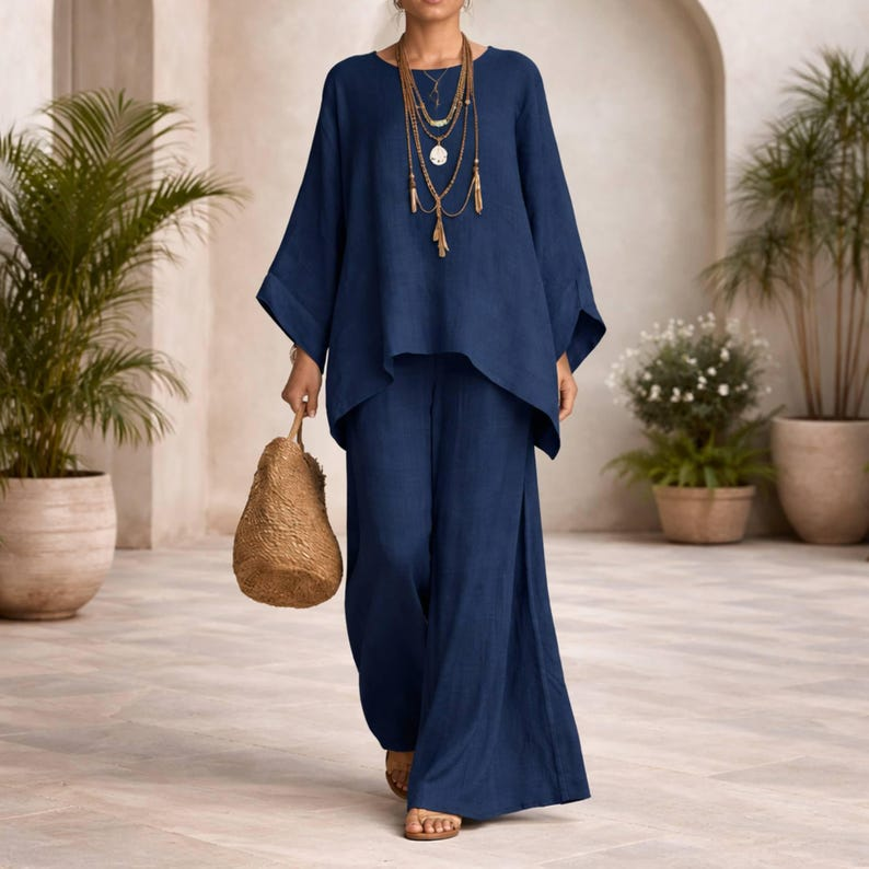 Women’s Elegant Flowy Two-Piece Set for Stylish Casual and Formal Occasions
