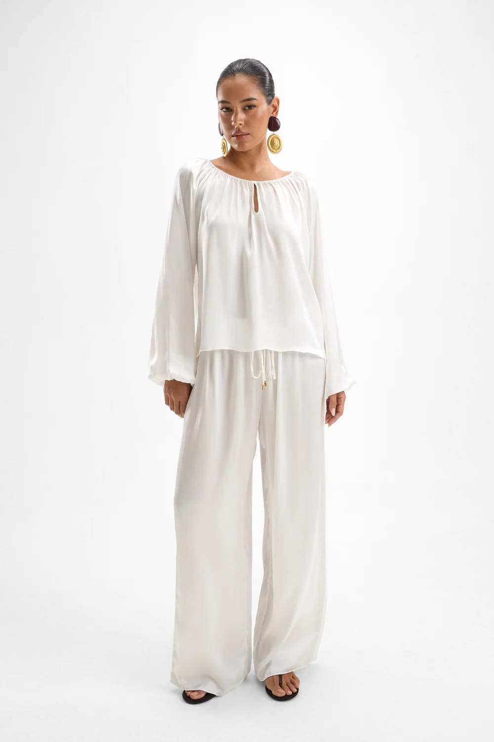 Zoe Pearl Blouse for Women, Elegant Classic Top for Everyday