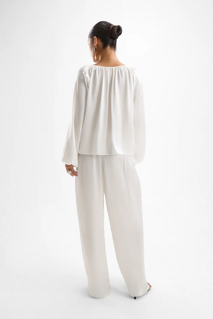 Zoe Pearl Blouse for Women, Elegant Classic Top for Everyday