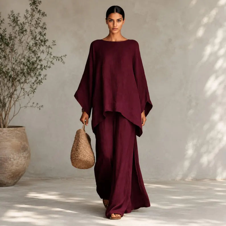 Women’s Elegant Flowy Two-Piece Set for Stylish Casual and Formal Occasions