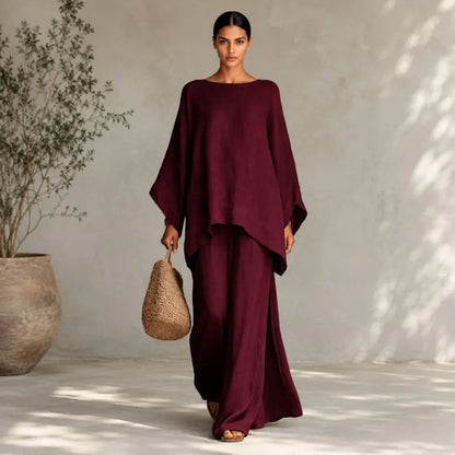 Women’s Elegant Flowy Two-Piece Set for Stylish Casual and Formal Occasions